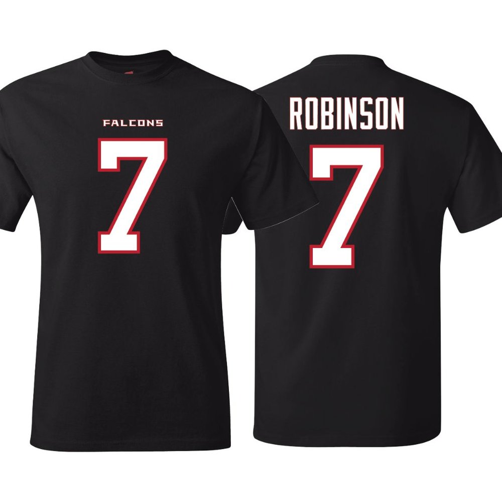 Falcons Bijan Robinson Throwback Jersey T-Shirt